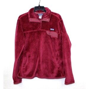 Patagonia Re-Tool Snap-T Fleece Pullover Burgundy Women's Size XL
